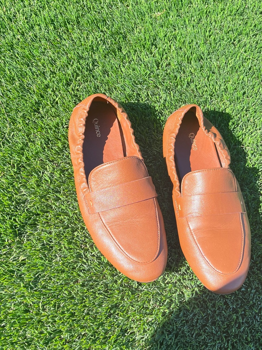 Quince Italian Leather Soft Loafer Penny Loafers Brown US 7